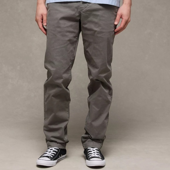 Men’s American Eagle Flex Original Straight Lived In Khaki Pants - Picture 1 of 11